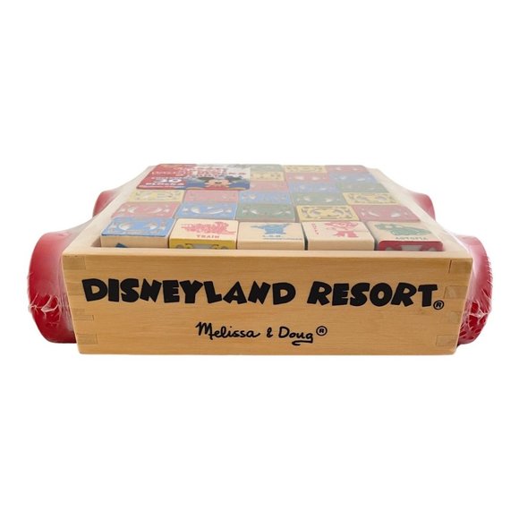 Disney Parks Classic Wood ABC 123 Blocks and Cart - Picture 5 of 9